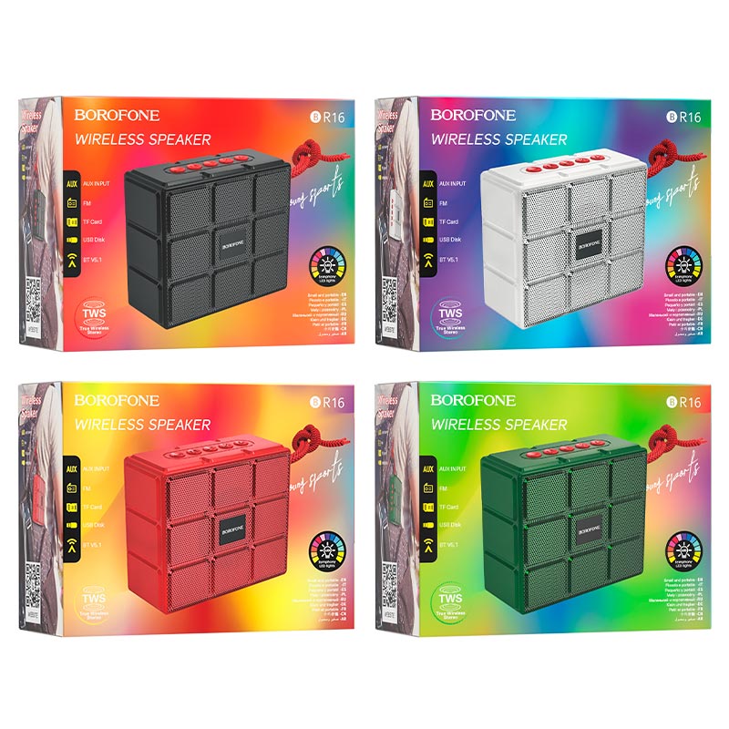 Borofone BR16 Bocina Portátil Inalámbrica Bluetooth Sport Colores
