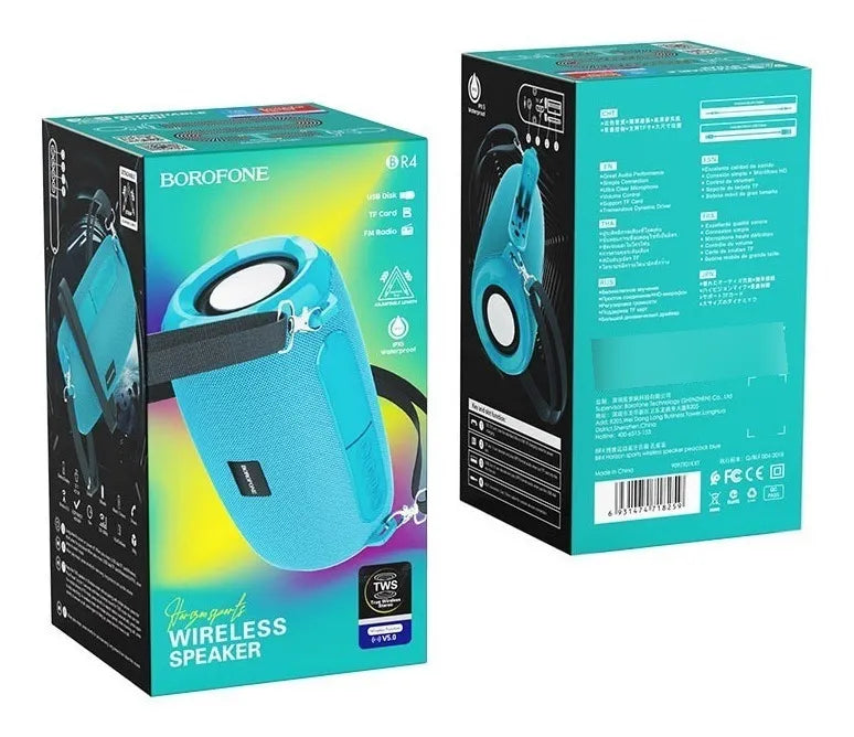 Borofone BR4 Bocina Wireless 5w Con Correa Fácil De Cargar a Cualquier Lado