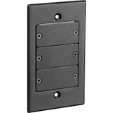 Kramer FRAME-1G/US(B) Inserto Para Placa De Pared Negro Con 3 Entradas Hdmi