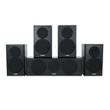 Yamaha NSPA150BL Paquete De 4 Bocinas Surround Y 1 Central Negro